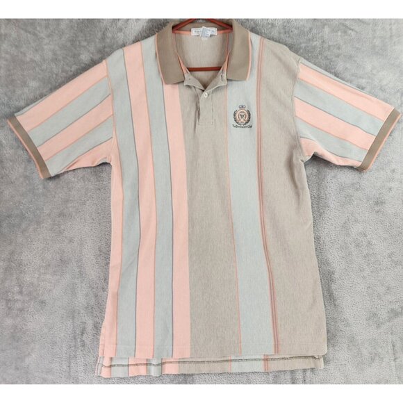 Izod Club Polo Mens Extra Large Multicolor Striped The Dominion Club Golf Shirt - Picture 1 of 11